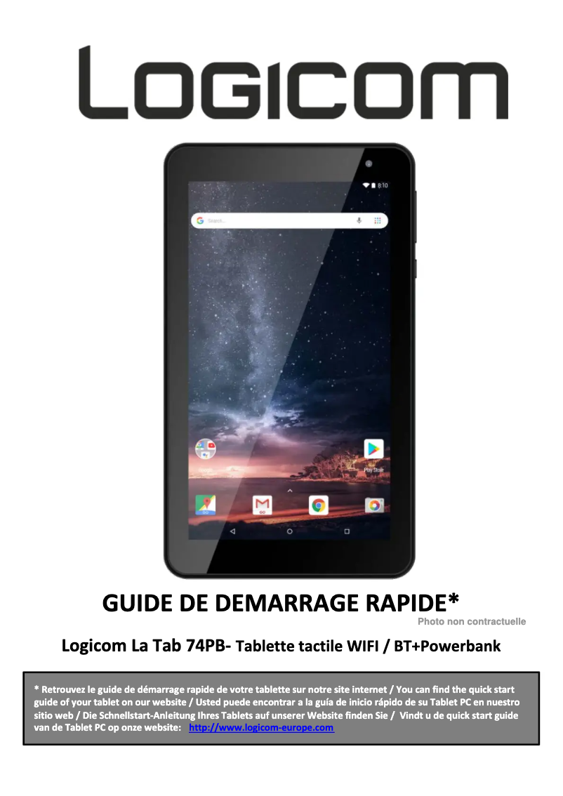 First page image of the manual for La Tab 74 PB