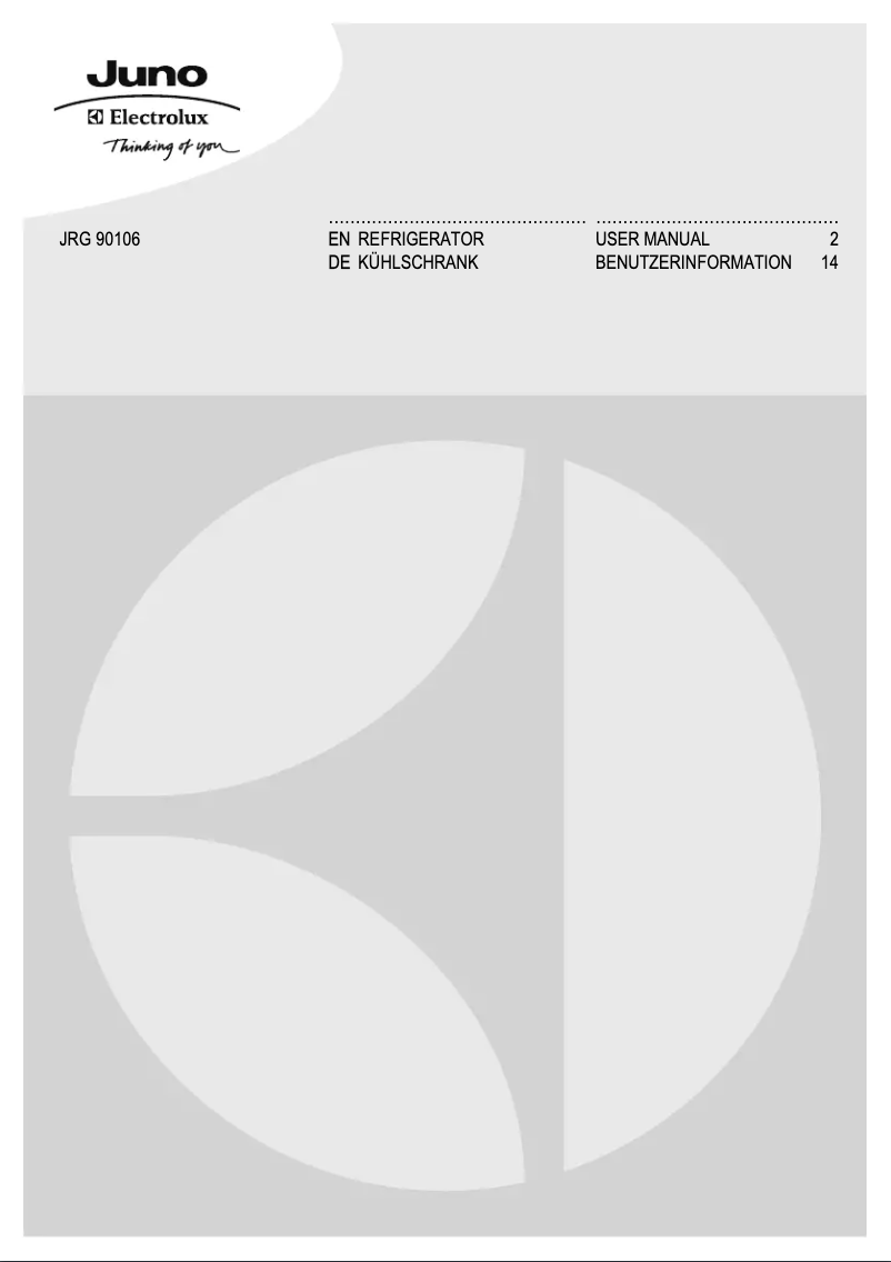 Page 1 of the manual User Manual Juno Electrolux JRG90106