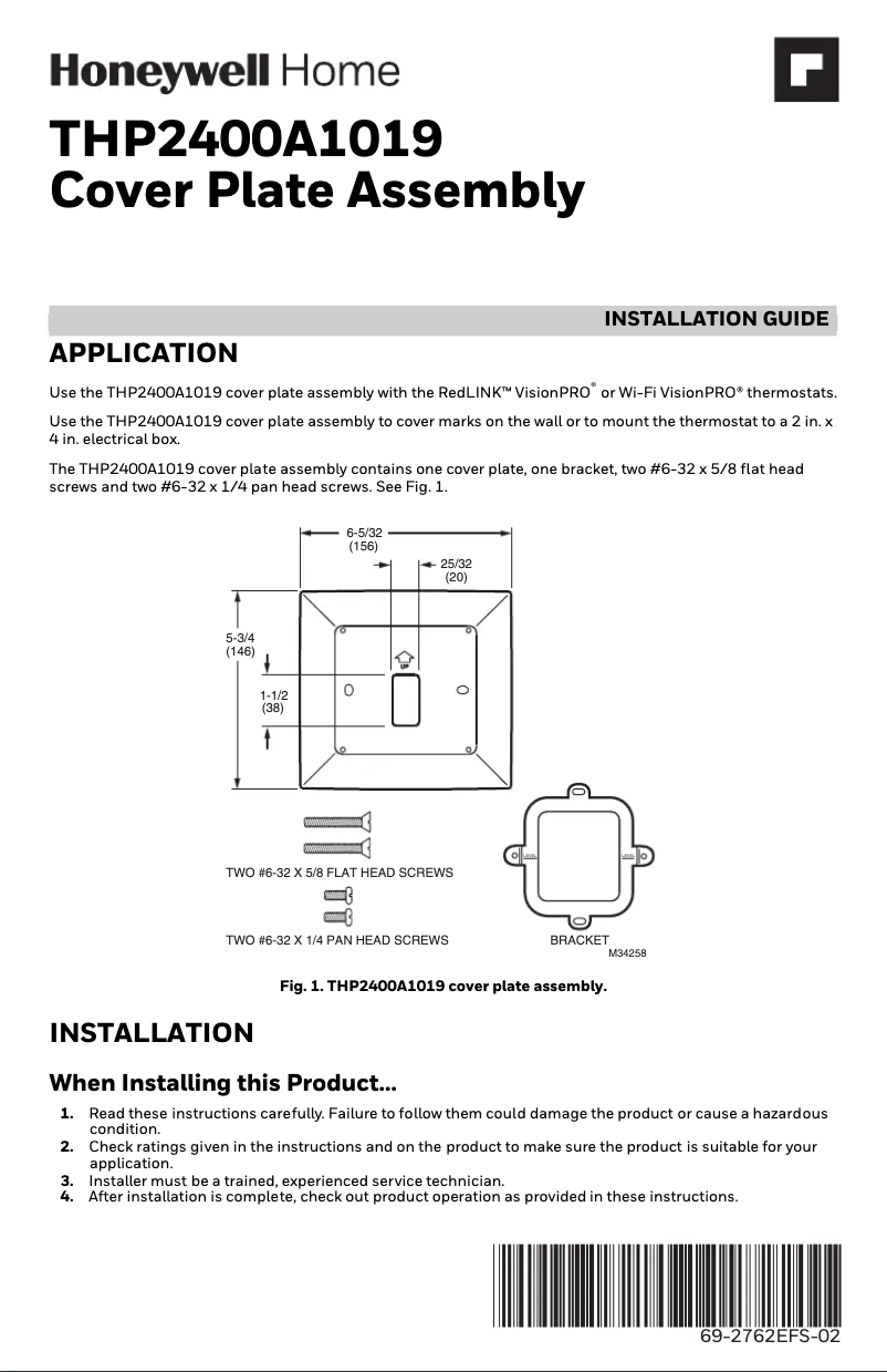 First page image of the manual for THP2400A1027W