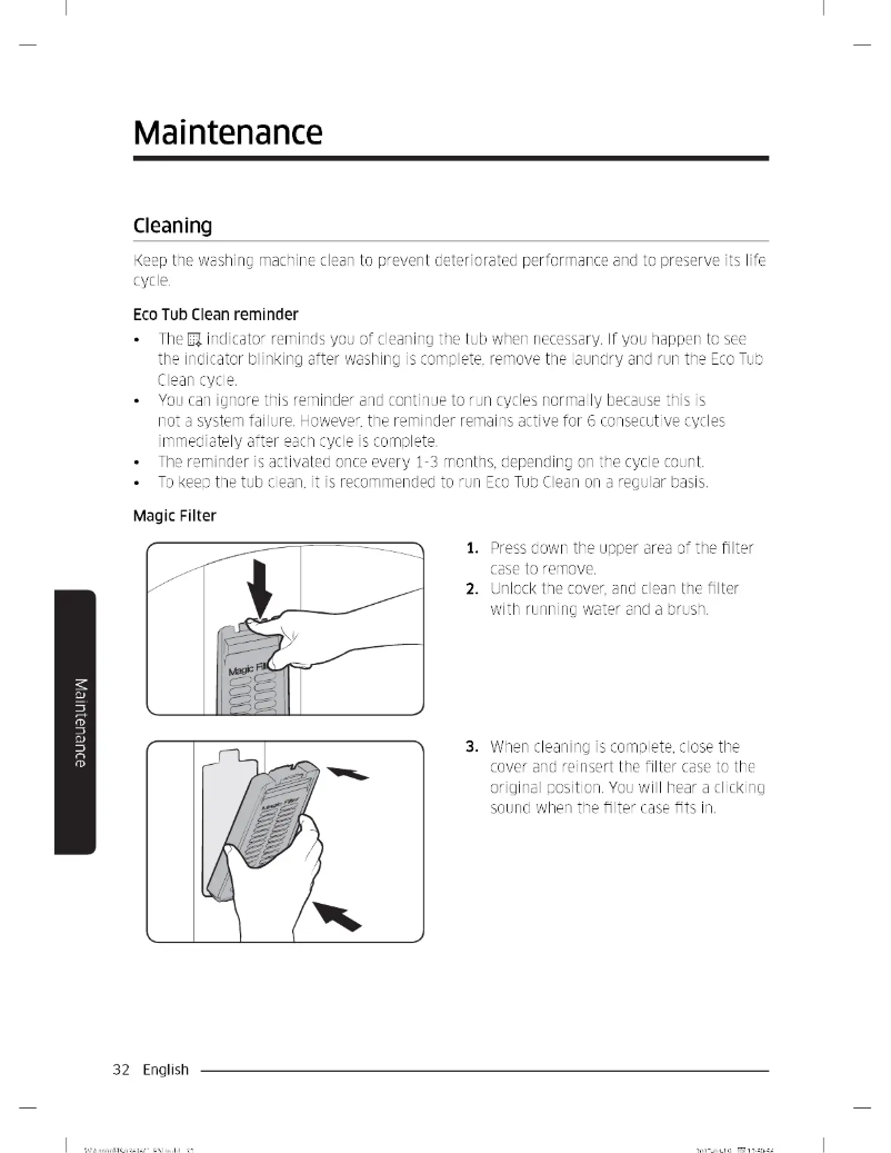 First page image of the manual for WA70M4010HL