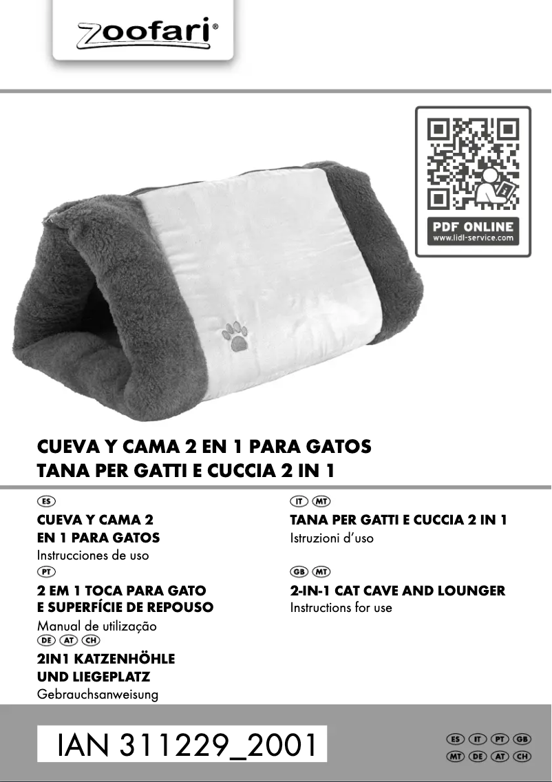 First page image of the manual for IAN 311229