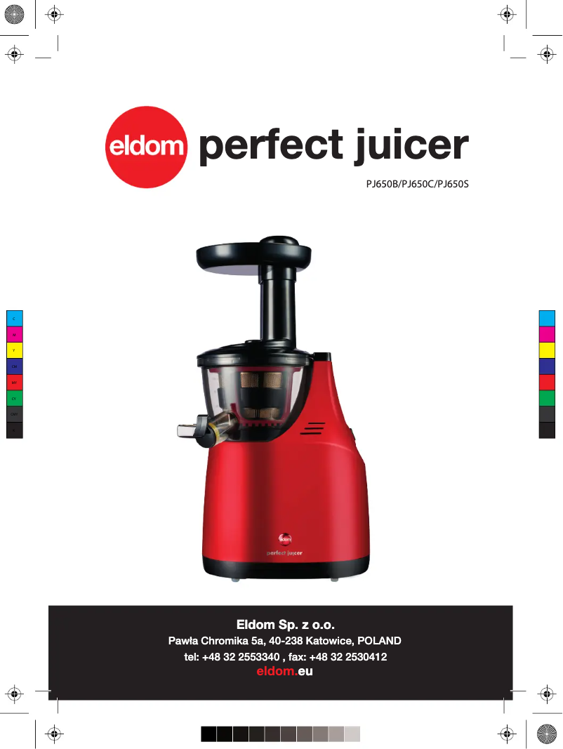 First page image of the manual for Perfect Juicer PJ650S
