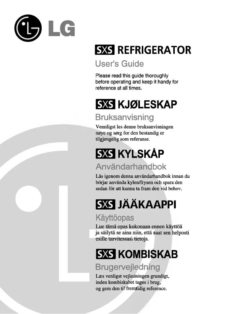 First page image of the manual for GC-L227KSGA