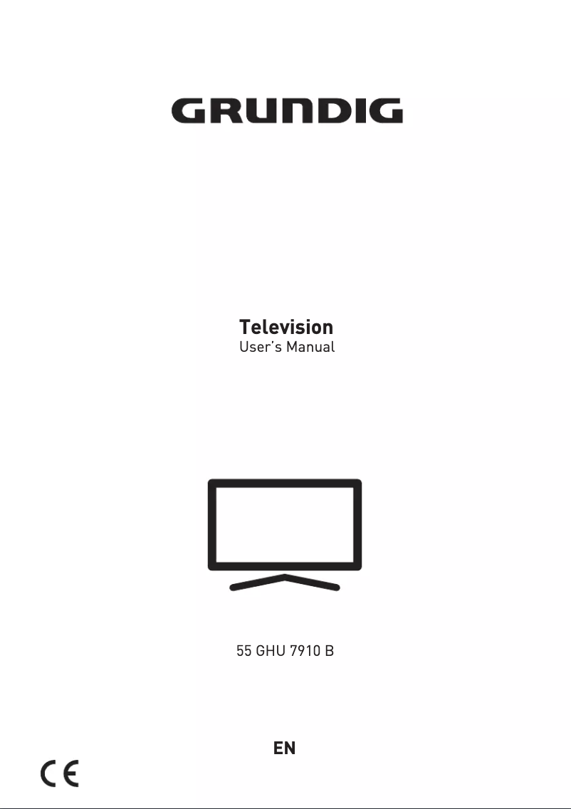 First page image of the manual for 55 GHU 7910 B