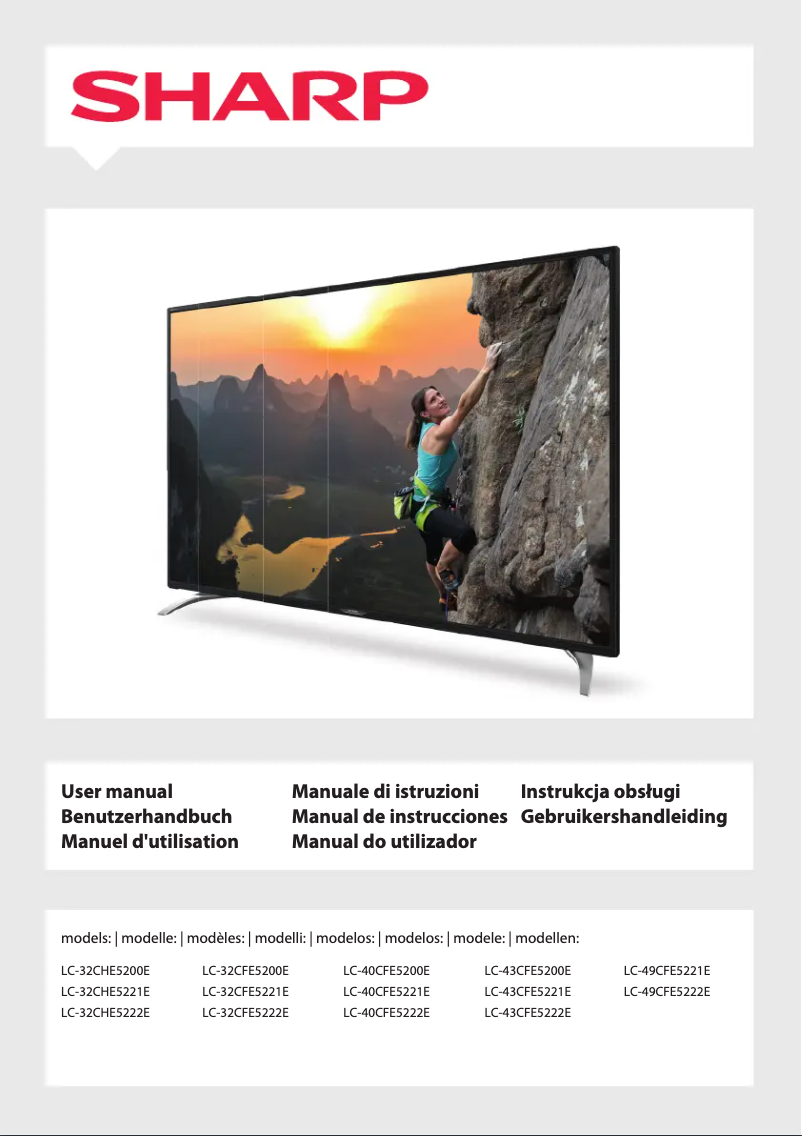 First page image of the manual for LC-40CFE5222E