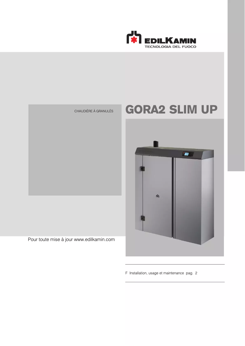 First page image of the manual for GORA2 SLIM UP