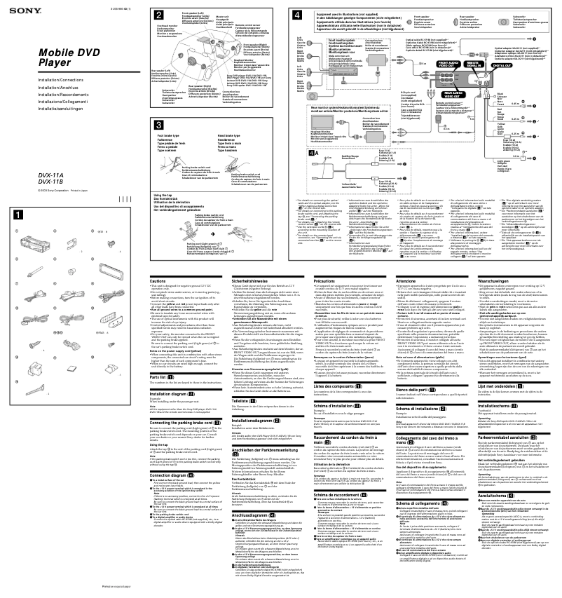 First page image of the manual for DVX-11B