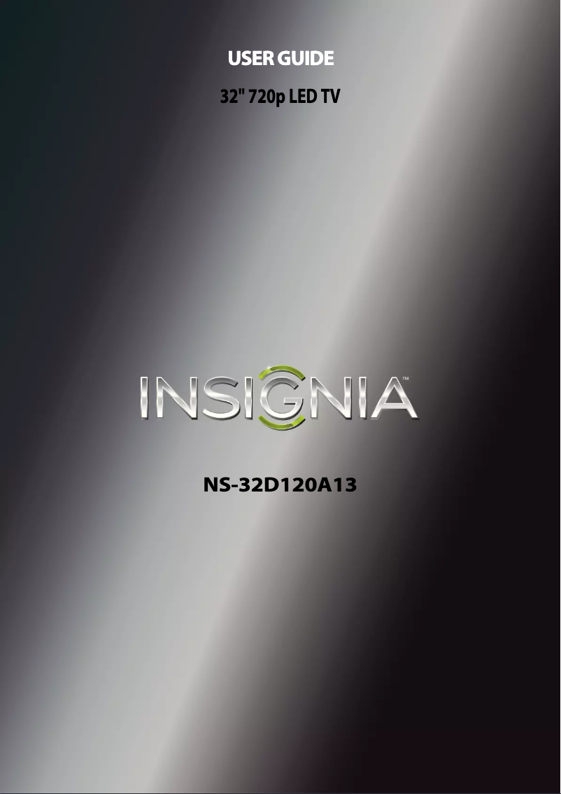 Page 1 of the manual User Manual Insignia NS-32D120A13