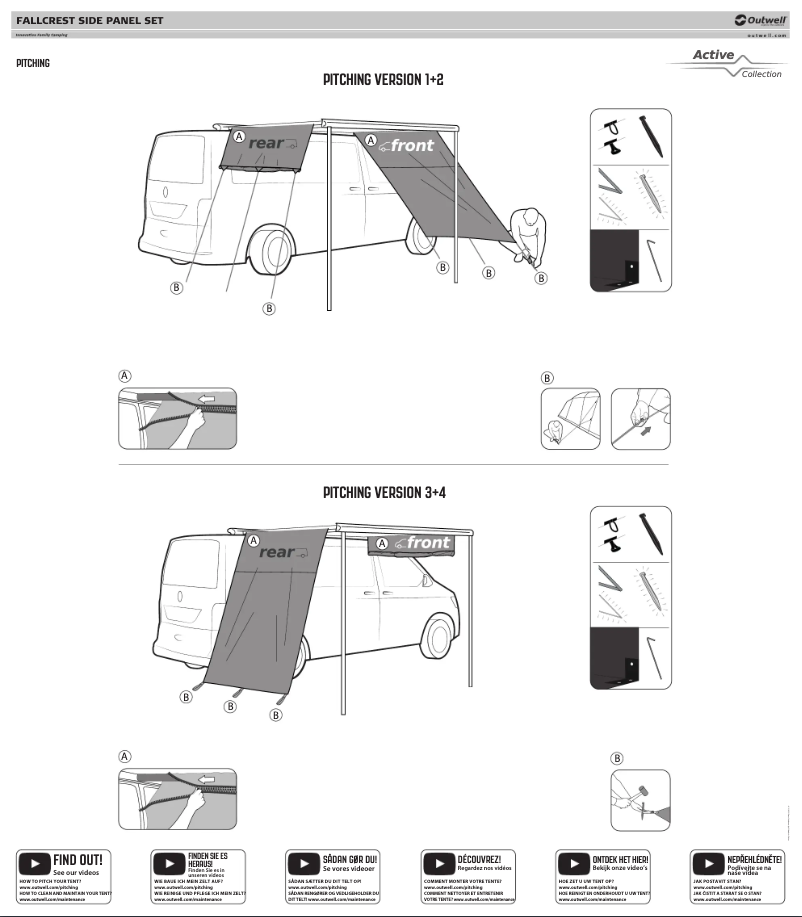 Page 1 of the manual User Manual Outwell Fallcrest Tarp Set