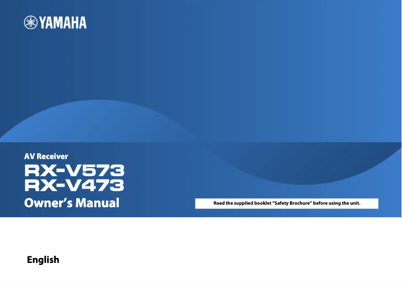 First page image of the manual for RX-V473BL