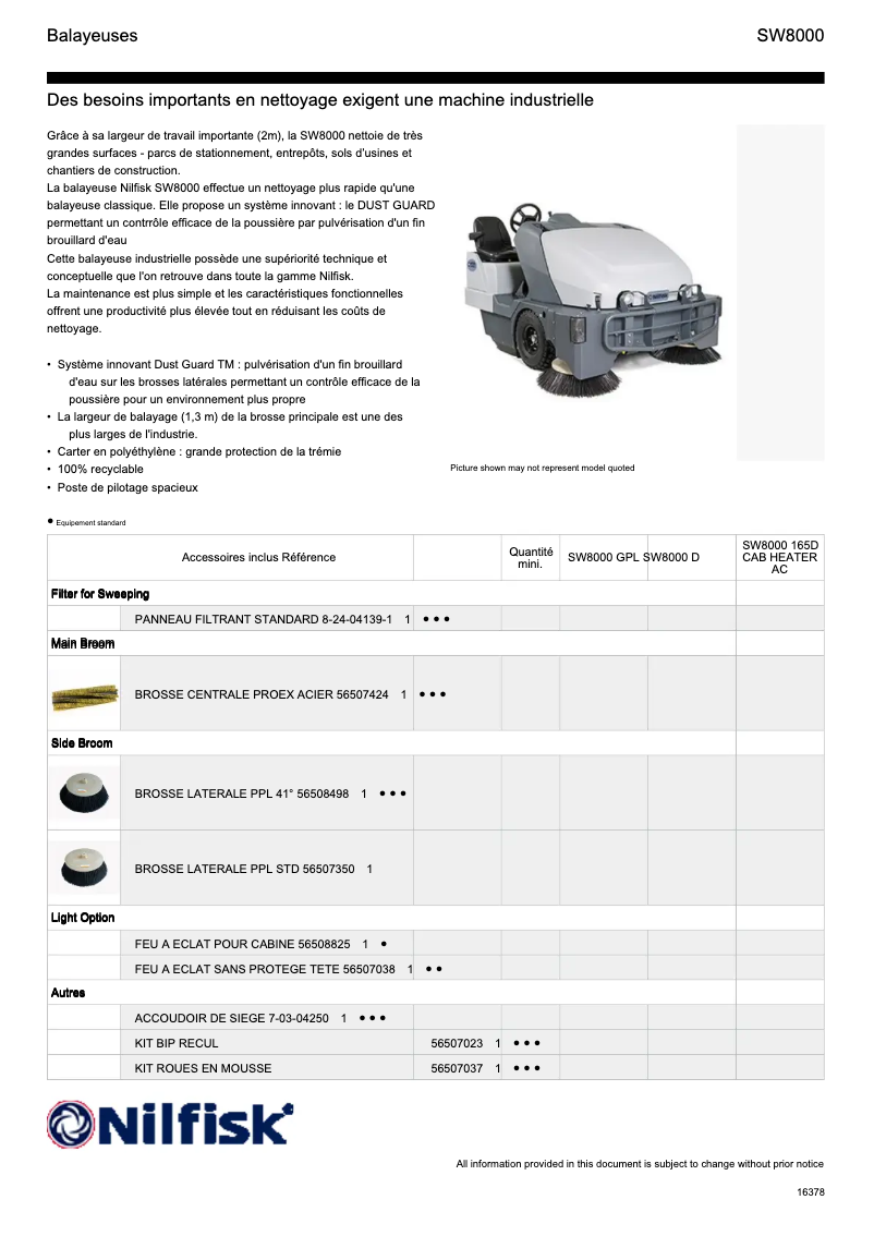 First page image of the manual for SW8000