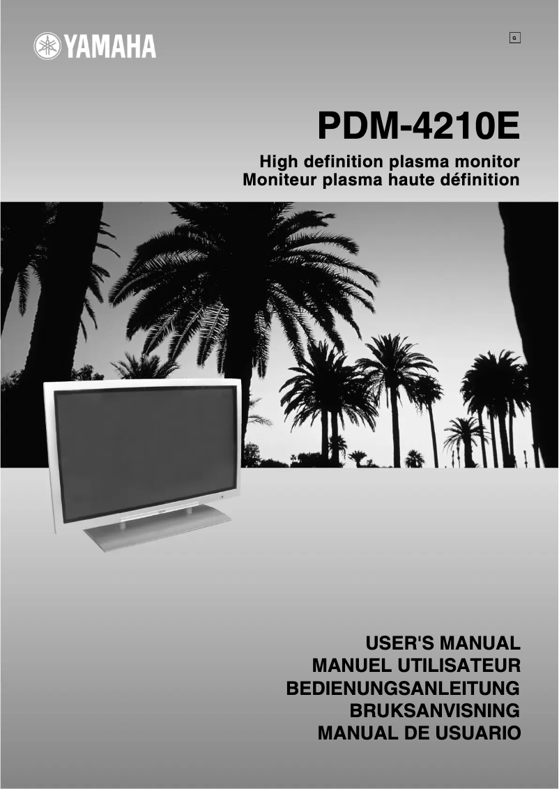 Page 1 of the manual User Manual Yamaha PDM-4210