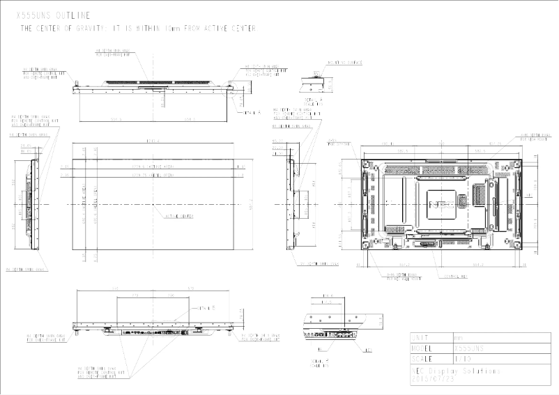 First page image of the manual for MultiSync X555UNS