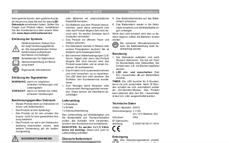 Page 1 of the manual User Manual EasyMaxx 05472