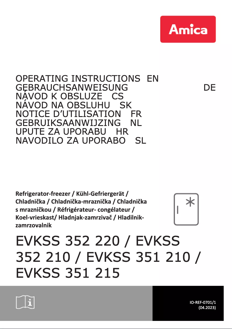 Page 1 of the manual User Manual Amica EVKSS 351 215