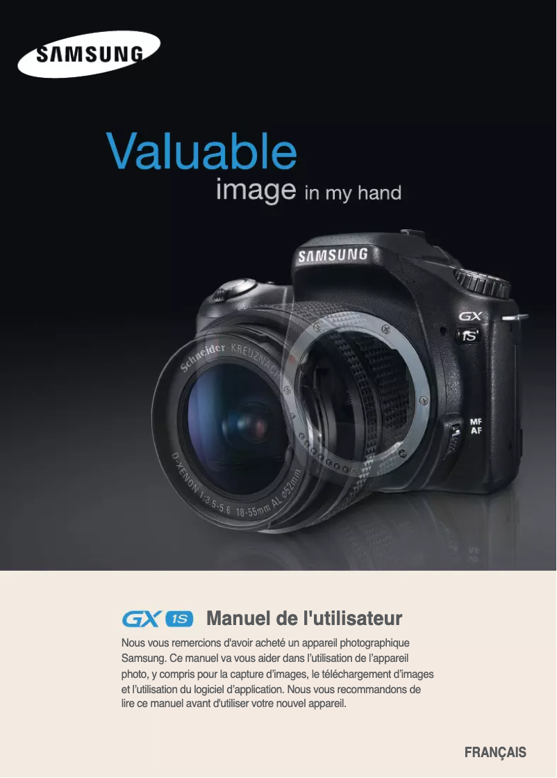 Page 1 of the manual User Manual Samsung GX-1S
