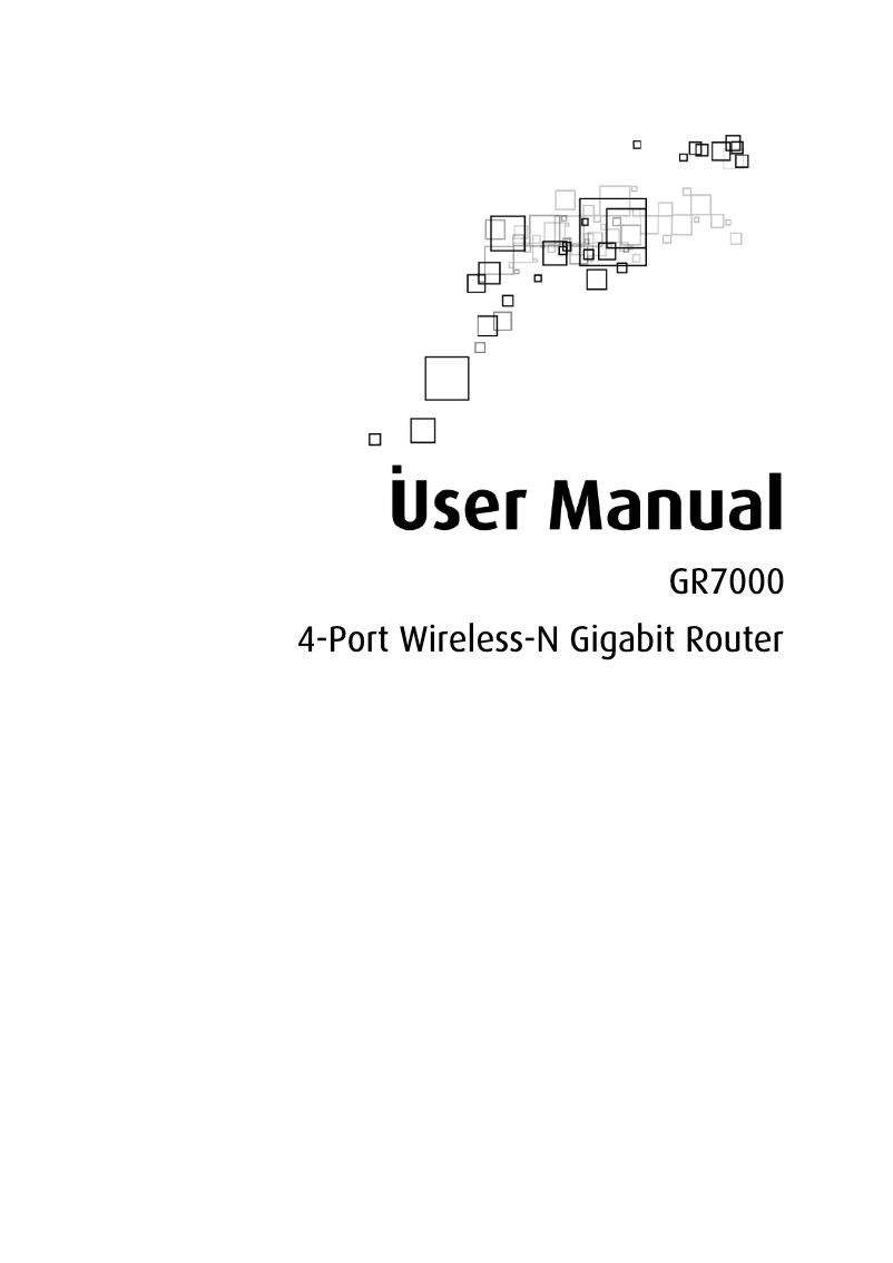 First page image of the manual for GR7000