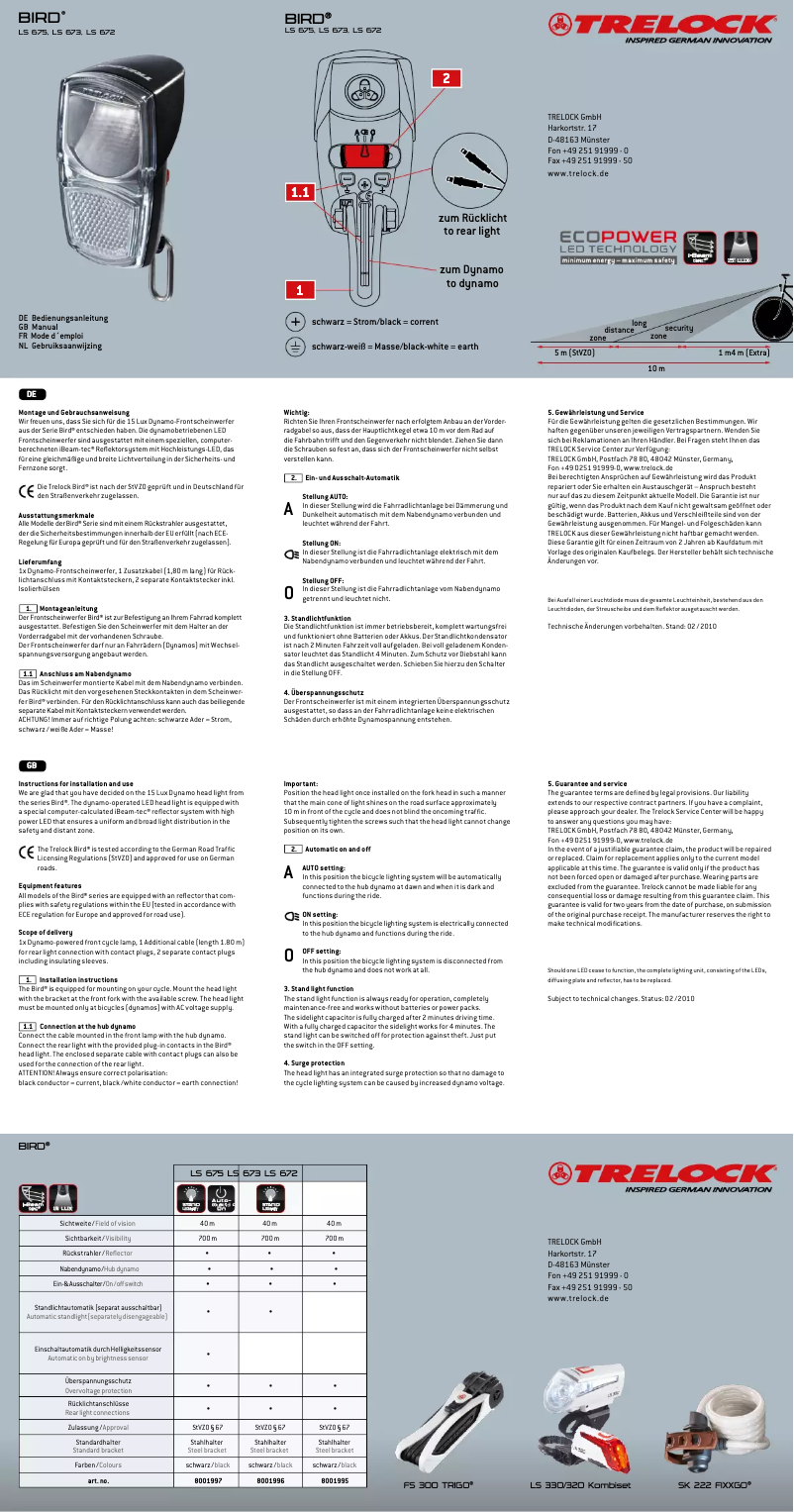 First page image of the manual for LS 672