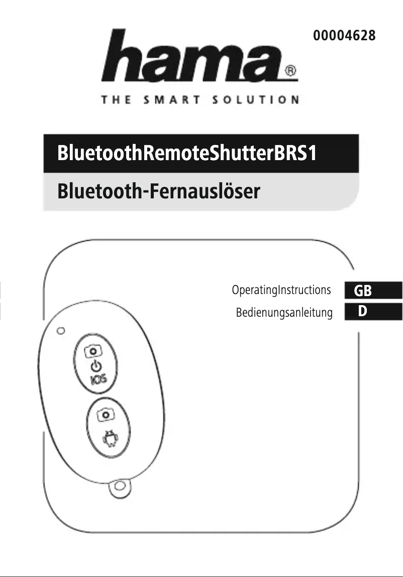 Page 1 of the manual User Manual Hama BRS1 00004628