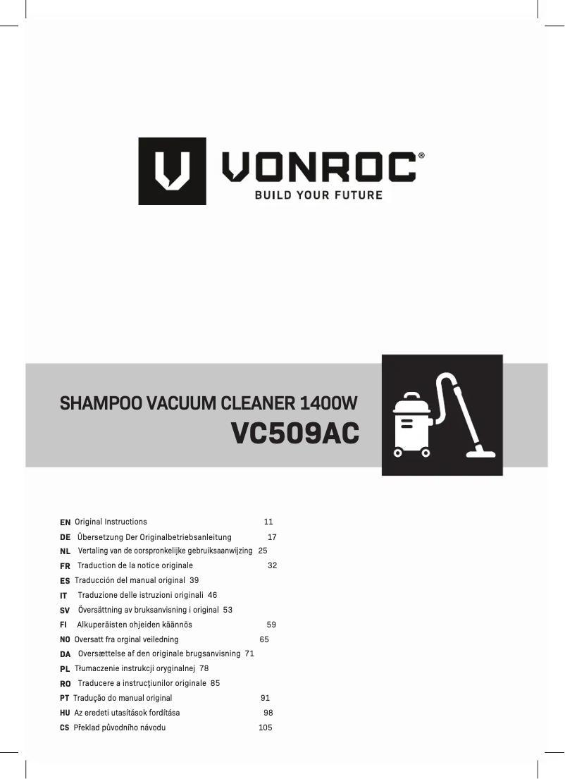 Page 1 of the manual User Manual Vonroc VC509AC