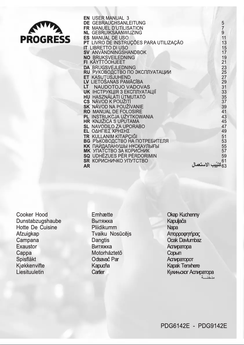 First page image of the manual for PDG6142E