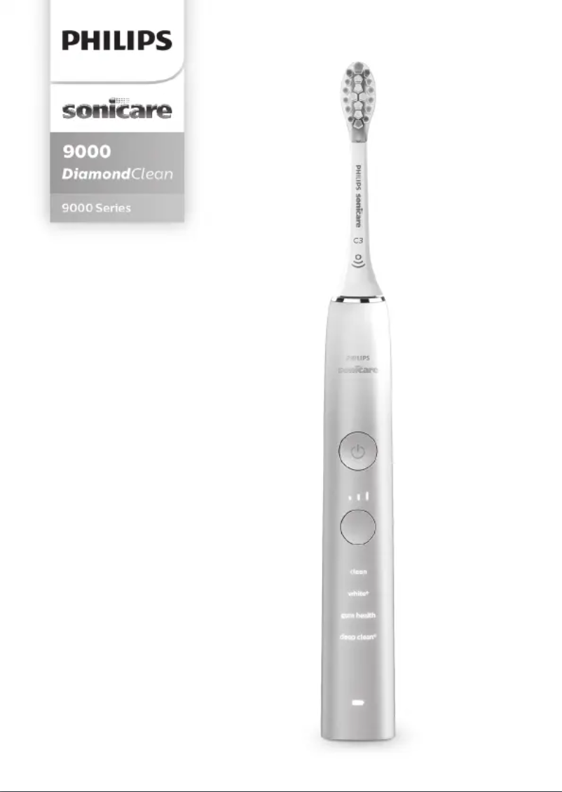 First page image of the manual for Sonicare Diamond Clean 9000 HX9914