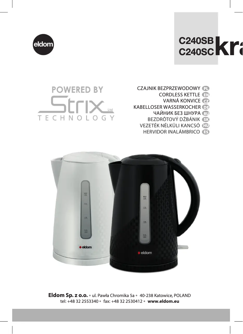 First page image of the manual for Krattsa Strix C240SC