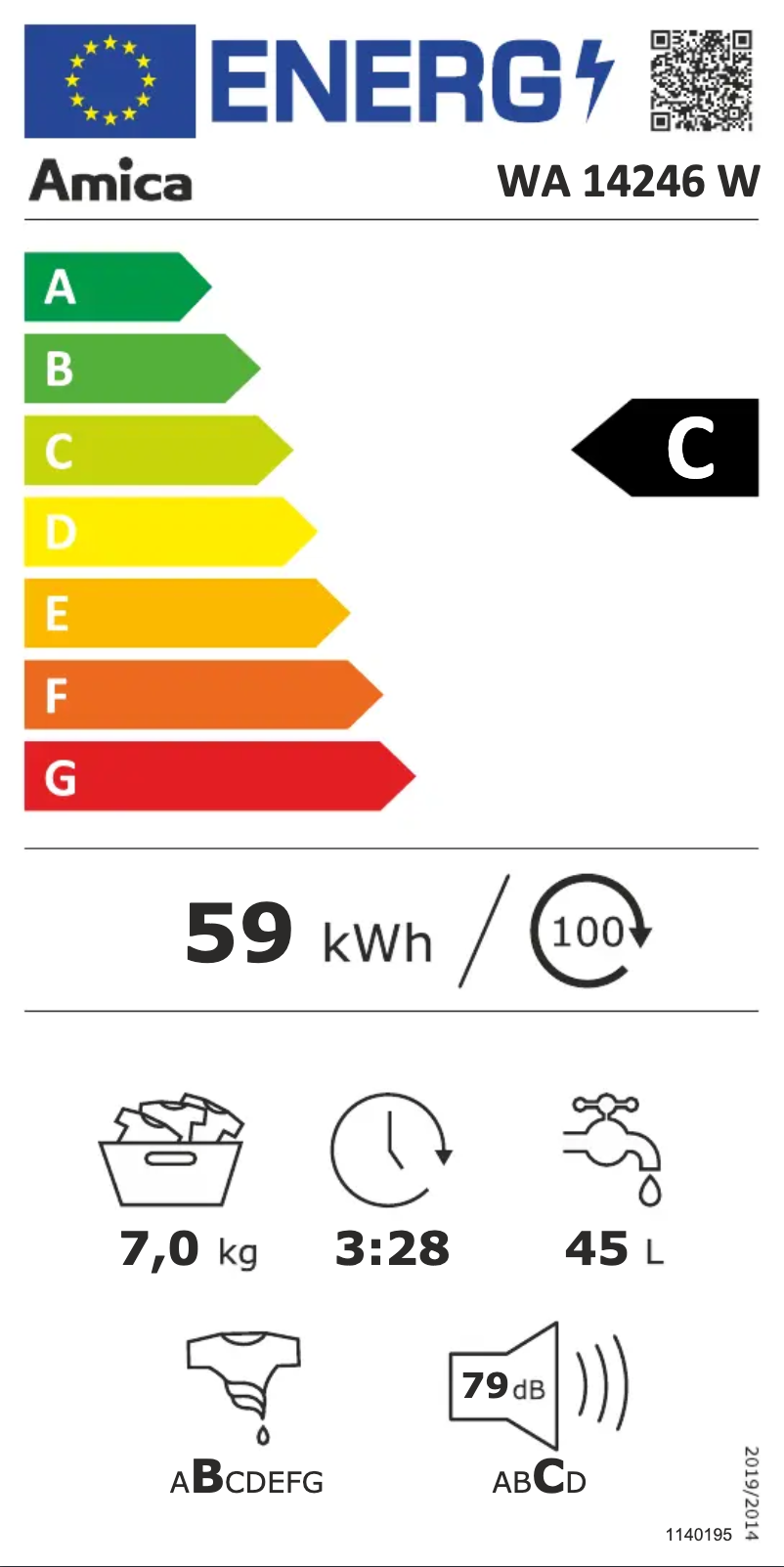 Page 1 of the manual User Manual Amica WA 14246 W
