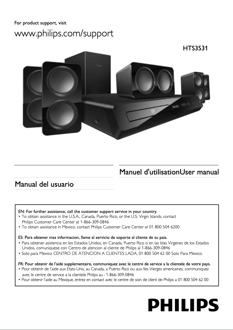 First page image of the manual for Immersive Sound HTS3531