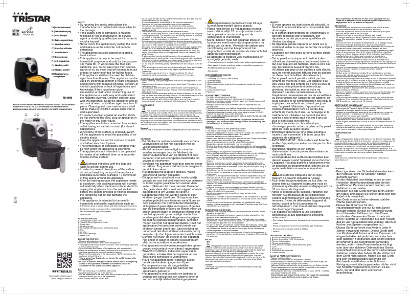 Page 1 of the manual User Manual TriStar FR-6980