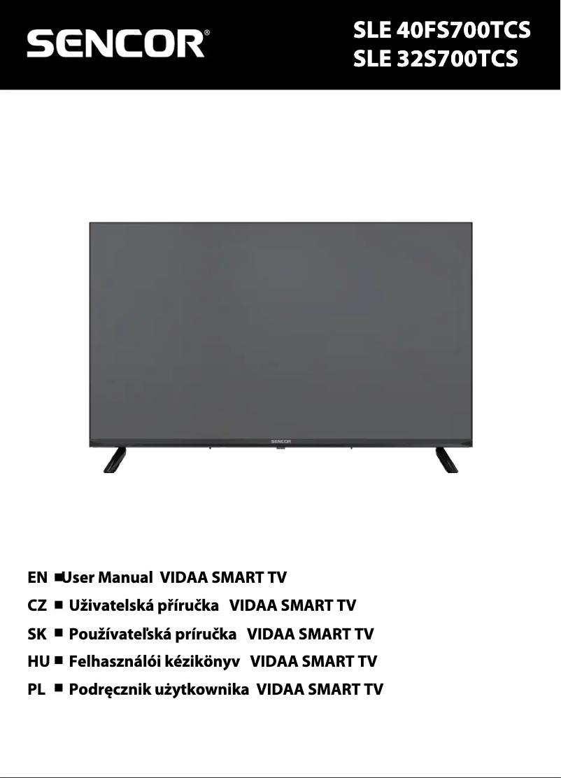 First page image of the manual for SLE 40FS700TCS