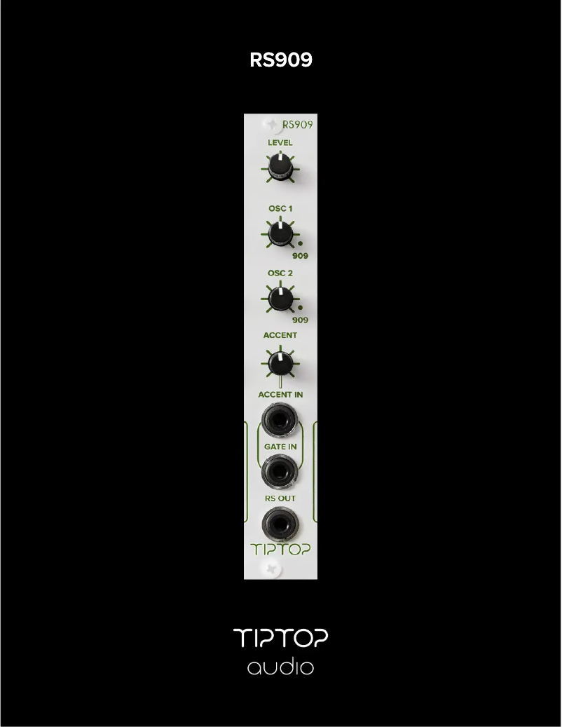 Page 1 of the manual User Manual Tiptop Audio RS909