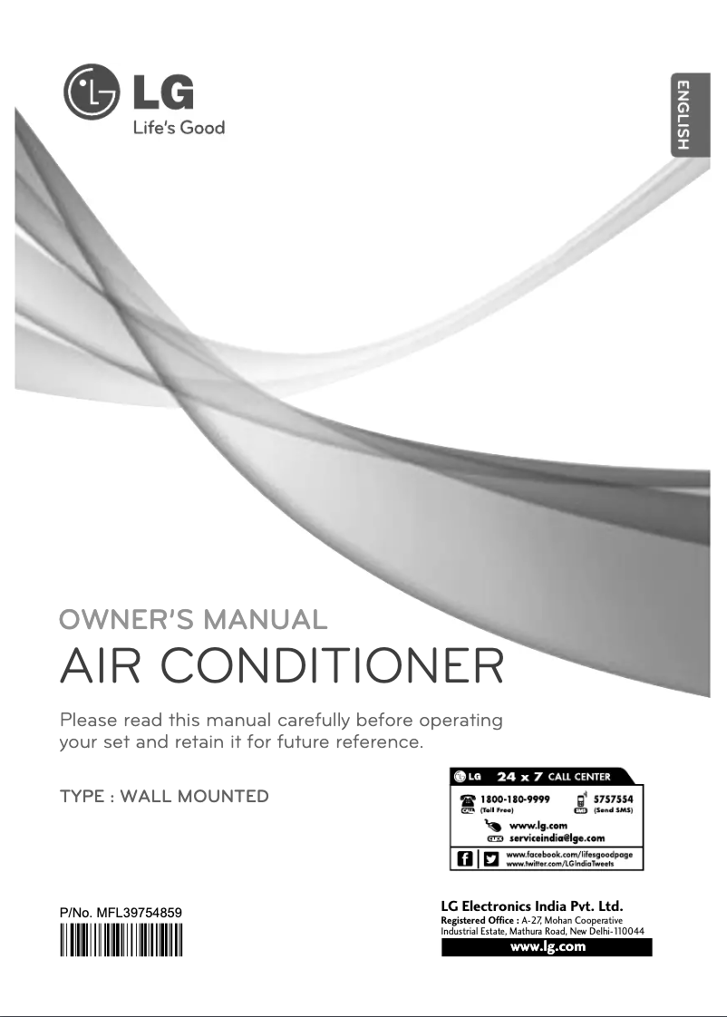 First page image of the manual for LSN3NR3F1