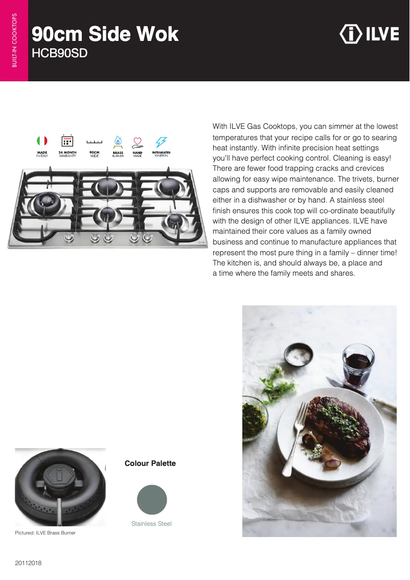 First page image of the manual for HCB90SDSS