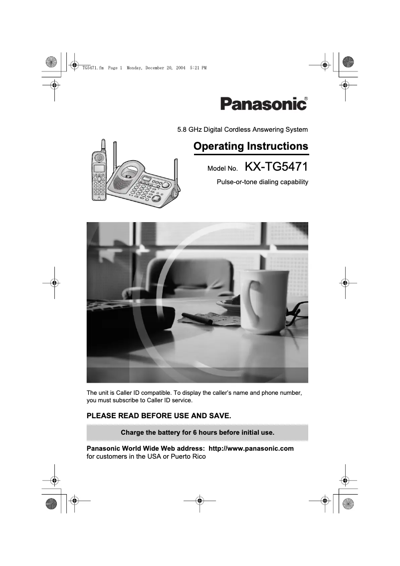 Page 1 of the manual User Manual Panasonic KX-TG5471