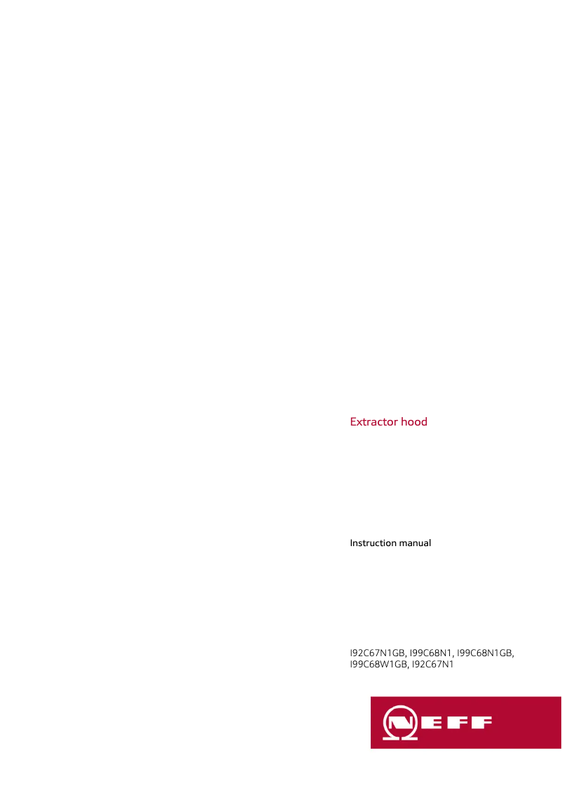 First page image of the manual for I92C67N1GB