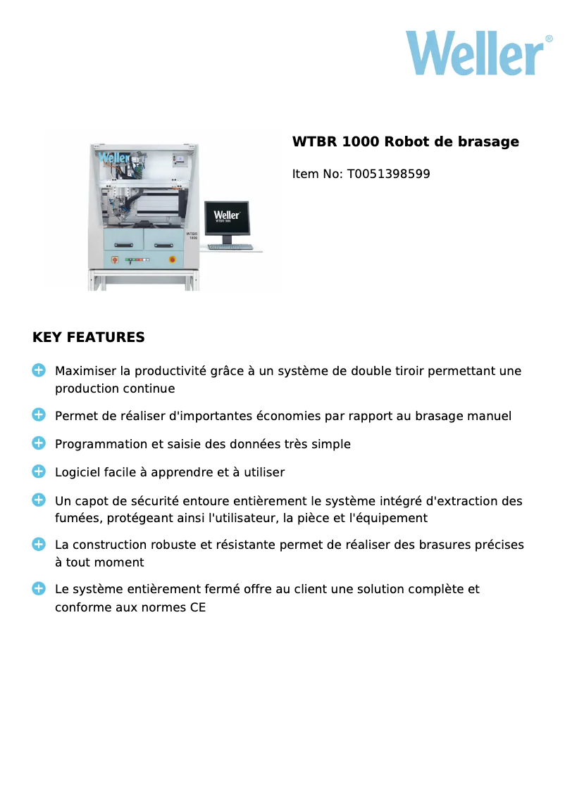 First page image of the manual for WTBR 1000