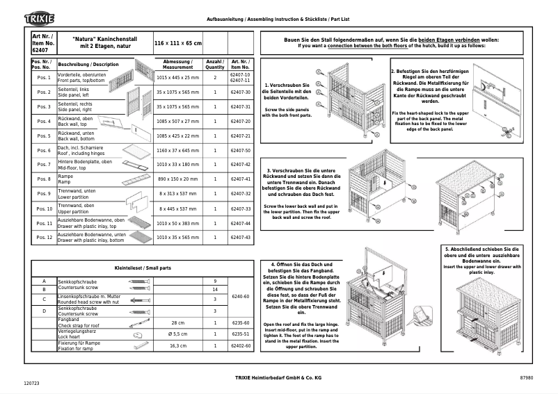 Page 1 of the manual User Manual Trixie 62407