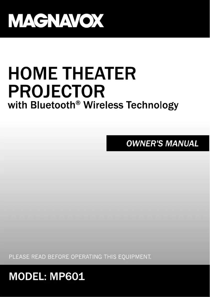 First page image of the manual for MP601