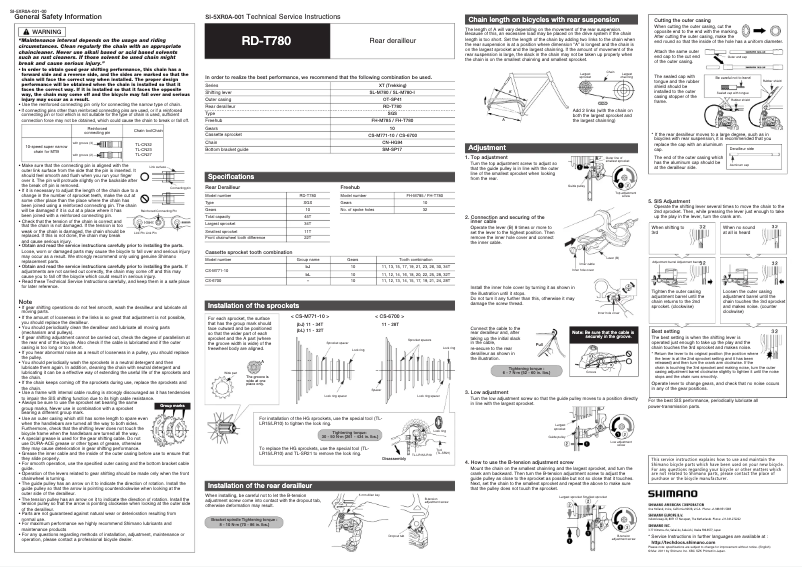 First page image of the manual for RD-T780-SGS