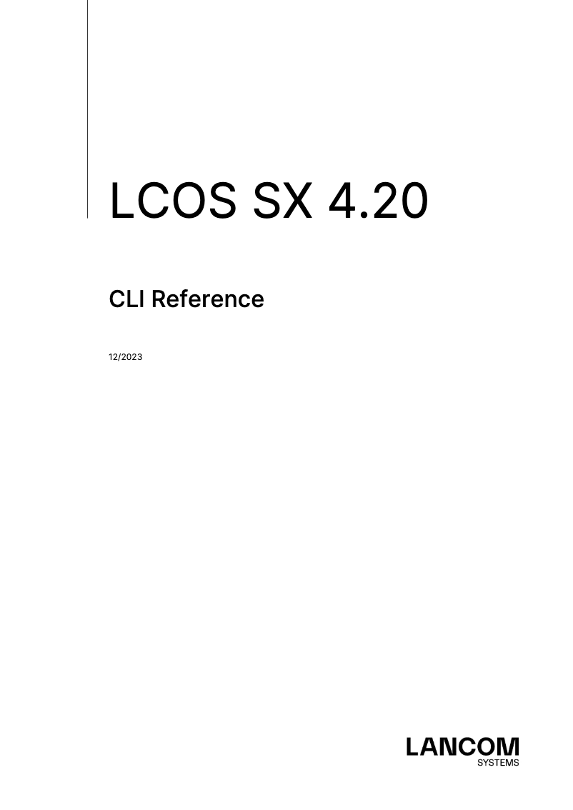 Page 1 de la notice Manuel utilisateur Lancom GS-3628XUP