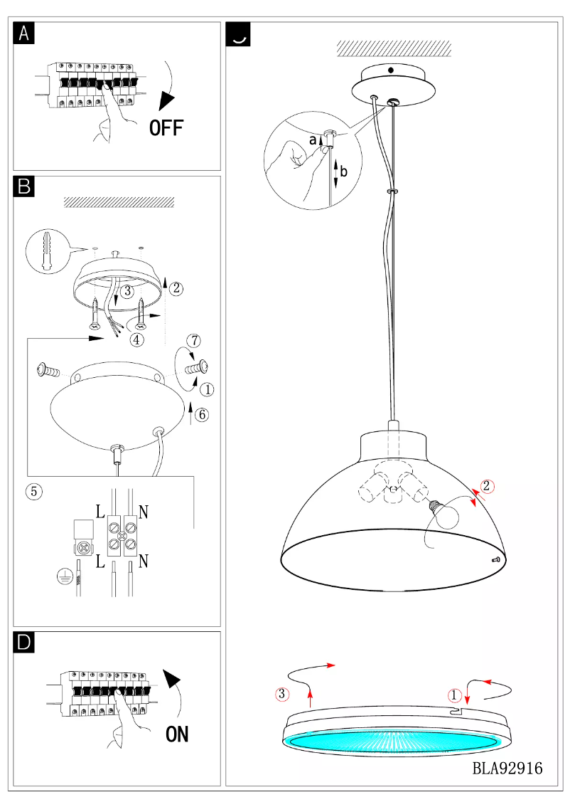 Page 1 of the manual User Manual Eglo Debed