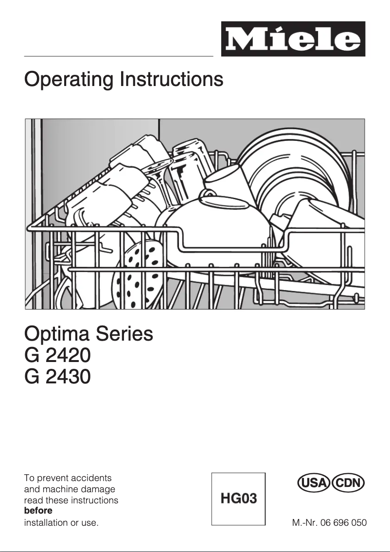 First page image of the manual for G2430