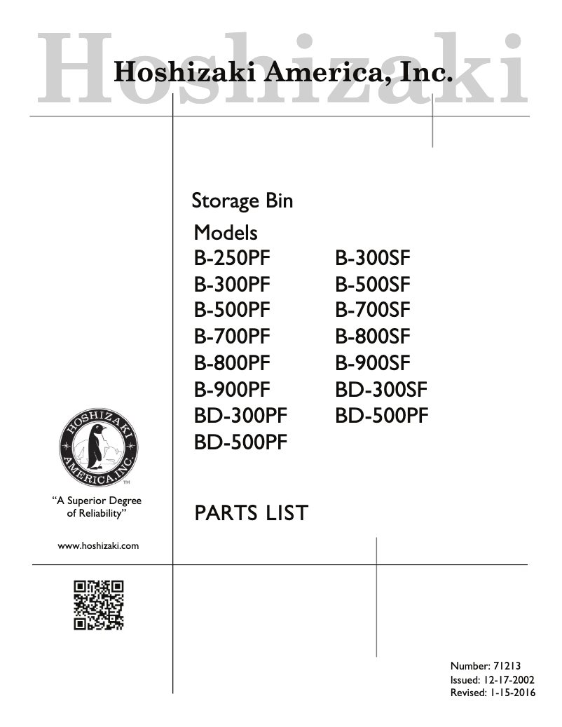 First page image of the manual for B-700PF