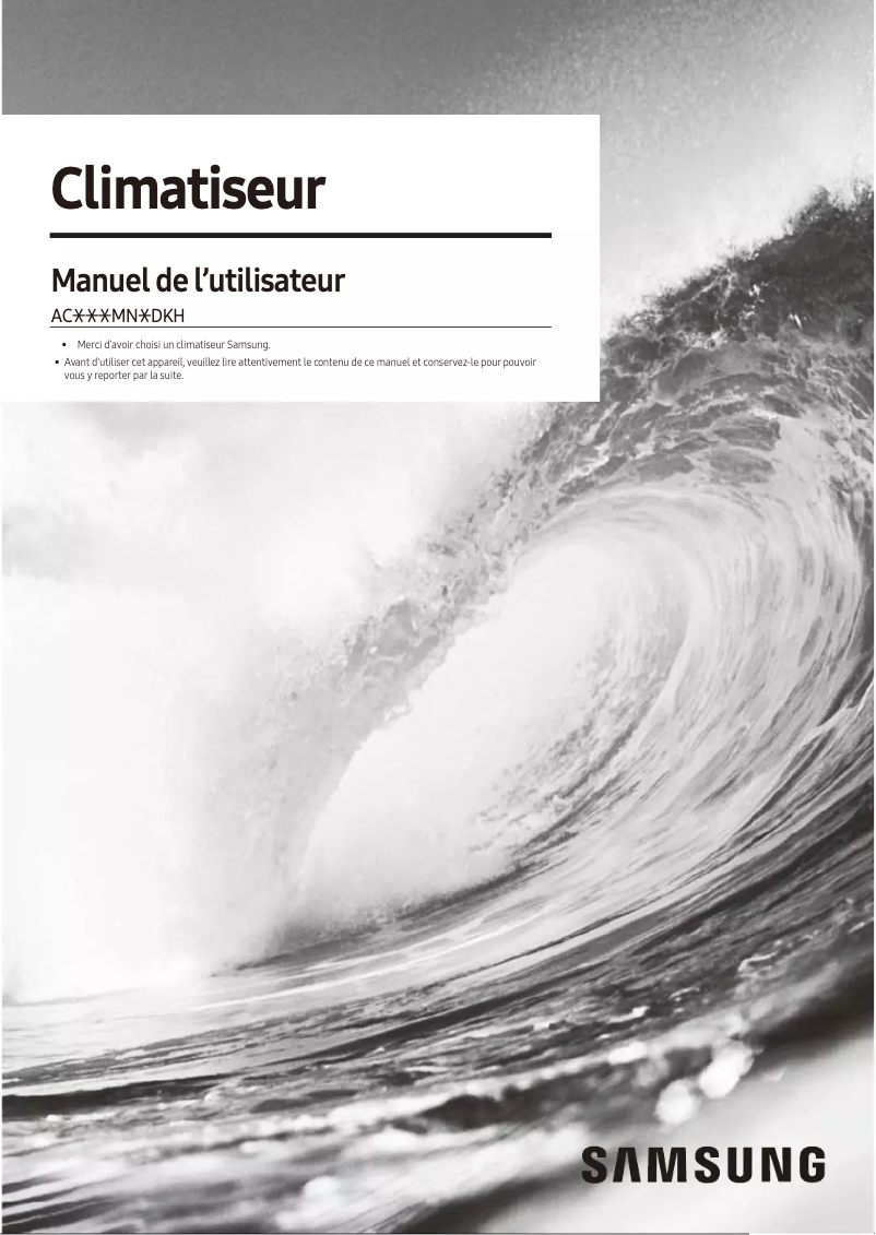 First page image of the manual for AC100MN4DKH