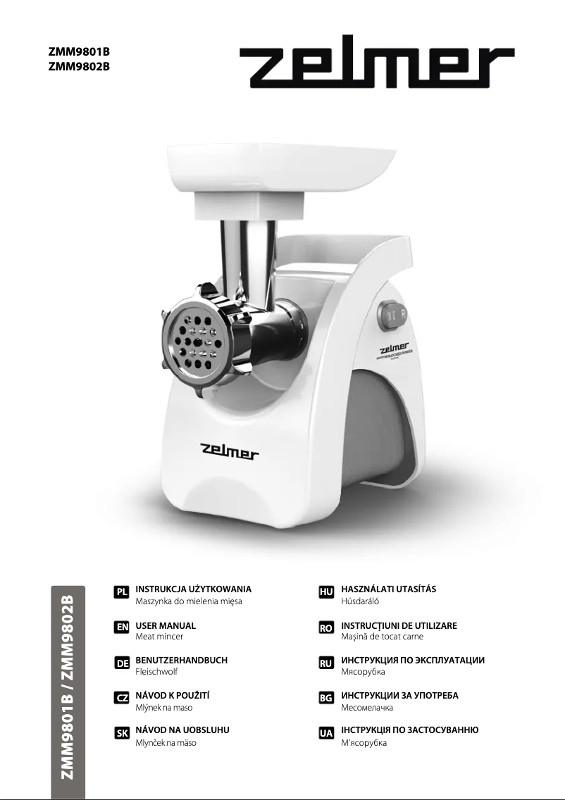 Page 1 of the manual User Manual Zelmer ZMM9802B