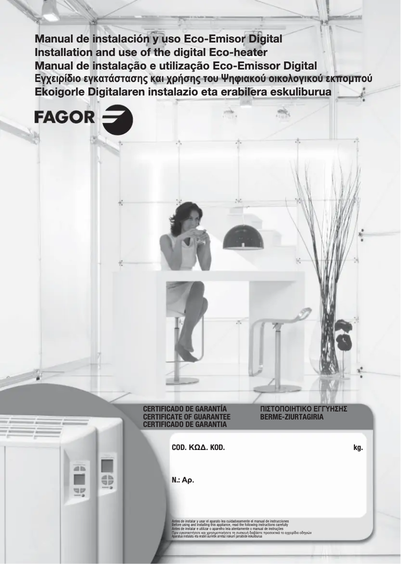 Page 1 of the manual User Manual Fagor REIN-1003IP
