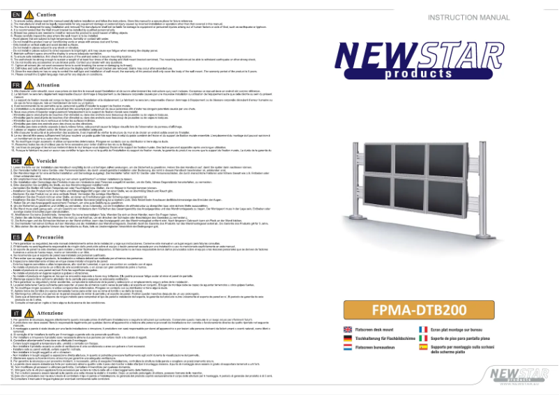 Page 1 of the manual User Manual Newstar FPMA-DTB200