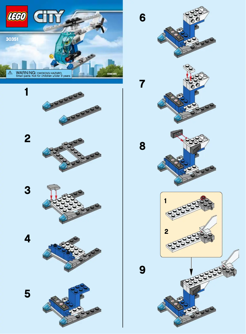 First page image of the manual for City Police Helicopter 30351