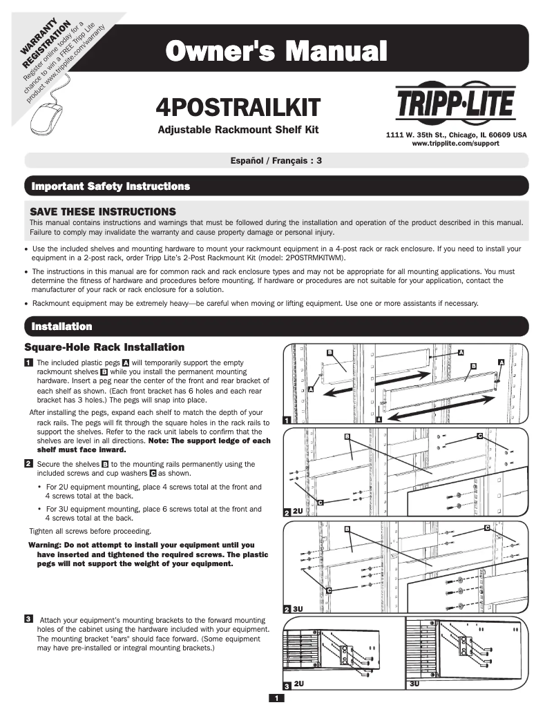 First page image of the manual for SRSWITCHDUCT